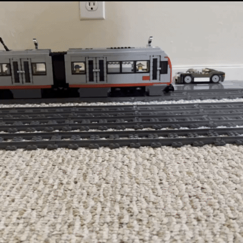 Multi-track drifting! (Initial D/Densha de GO! meme using the lego train)